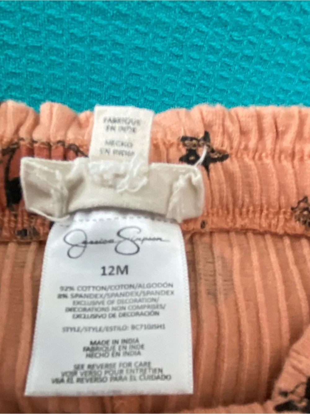 Jessica Simpson Baby “Halloween Pumpkin 2pc Set” Size 12mo Orange/Blk NWOT